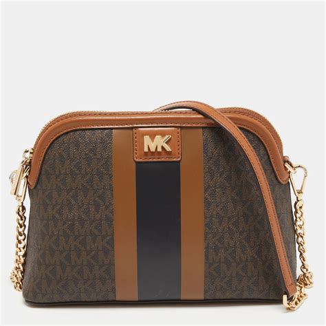 michael michael kors umhängetasche mott in kuppelförmigen design mit logo|Mott Leather Crossbody .